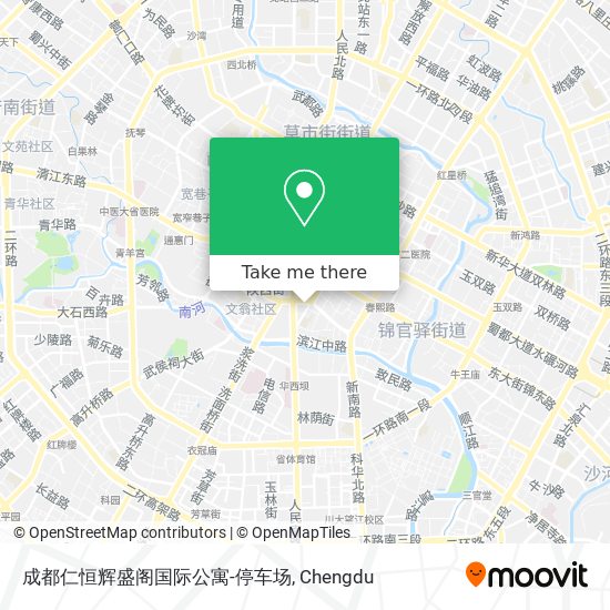成都仁恒辉盛阁国际公寓-停车场 map