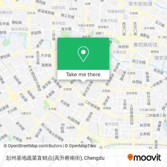 彭州基地蔬菜直销点(高升桥南街) map