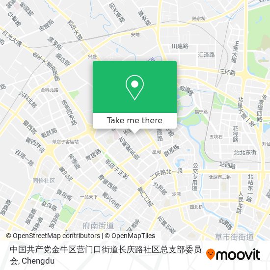 中国共产党金牛区营门口街道长庆路社区总支部委员会 map