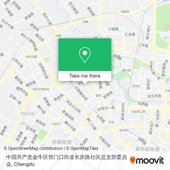 中国共产党金牛区营门口街道长庆路社区总支部委员会 map