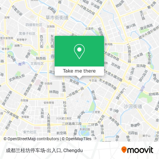 成都兰桂坊停车场-出入口 map