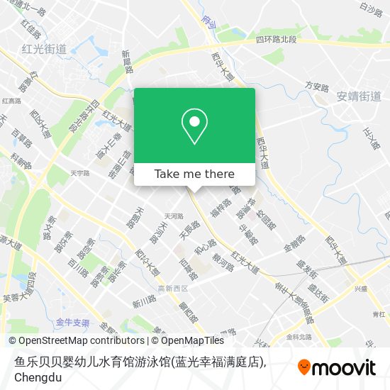鱼乐贝贝婴幼儿水育馆游泳馆(蓝光幸福满庭店) map