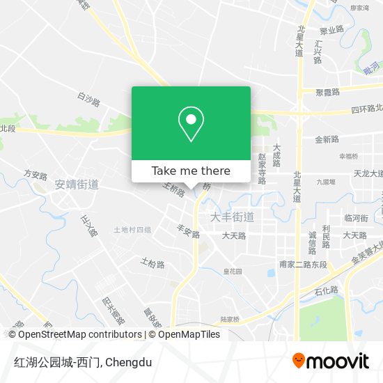 红湖公园城-西门 map