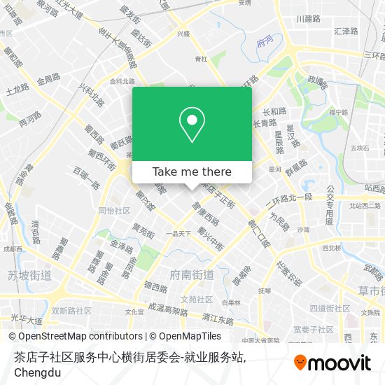 茶店子社区服务中心横街居委会-就业服务站 map
