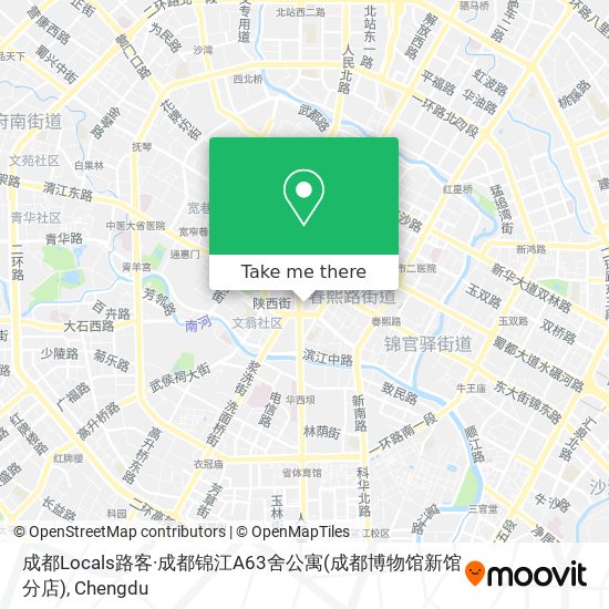 成都Locals路客·成都锦江A63舍公寓(成都博物馆新馆分店) map