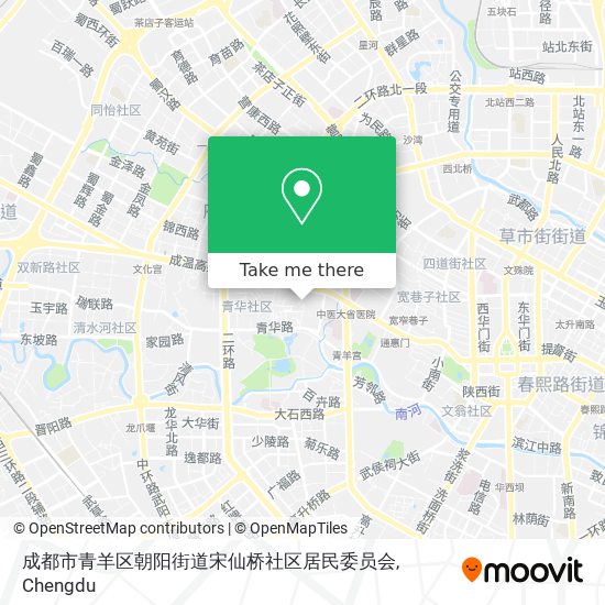 成都市青羊区朝阳街道宋仙桥社区居民委员会 map
