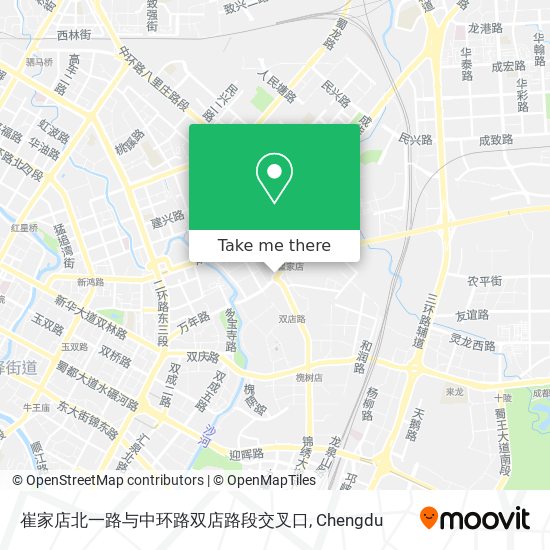 崔家店北一路与中环路双店路段交叉口 map