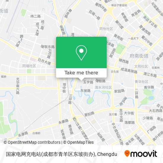 国家电网充电站(成都市青羊区东坡街办) map