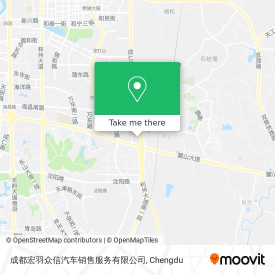 成都宏羽众信汽车销售服务有限公司 map
