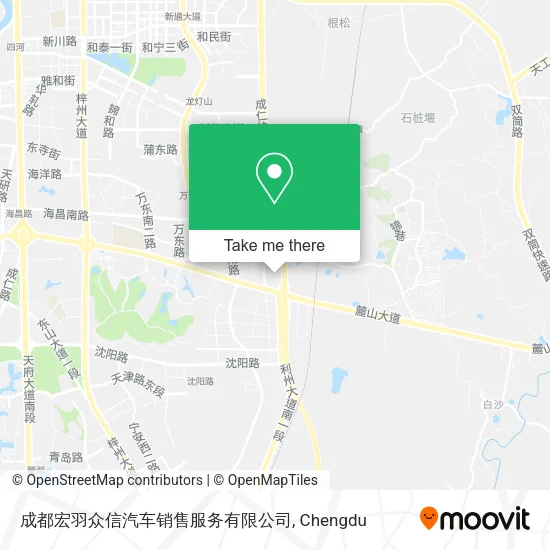 成都宏羽众信汽车销售服务有限公司 map