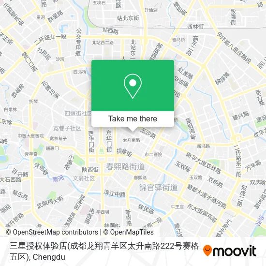 三星授权体验店(成都龙翔青羊区太升南路222号赛格五区) map