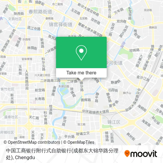 中国工商银行附行式自助银行(成都东大锦华路分理处) map