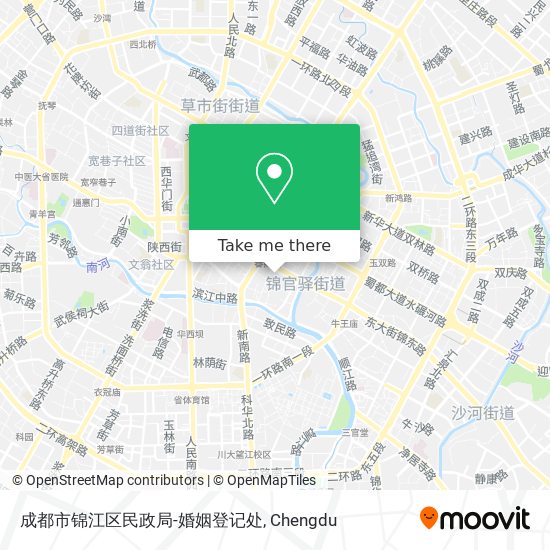 成都市锦江区民政局-婚姻登记处 map