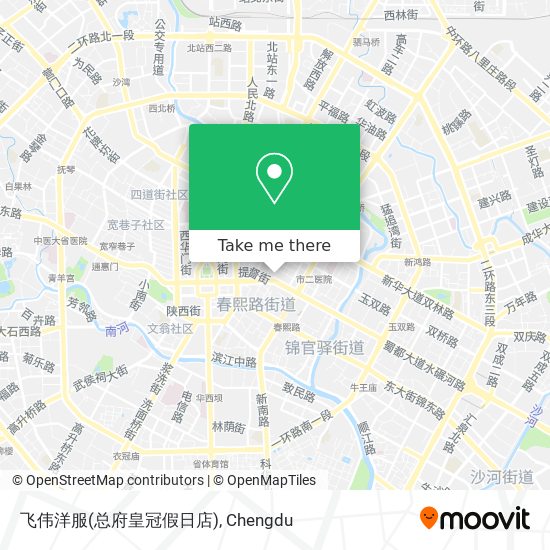 飞伟洋服(总府皇冠假日店) map