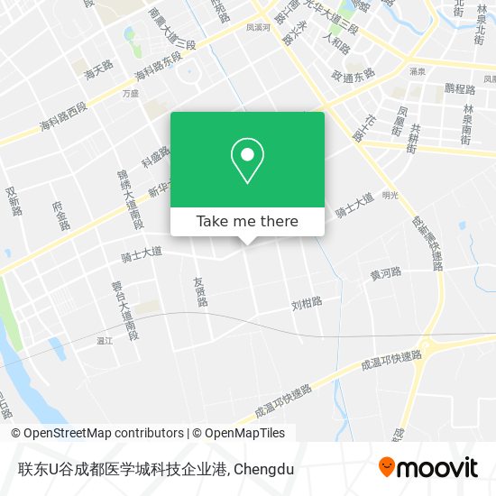 联东U谷成都医学城科技企业港 map