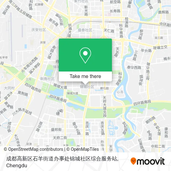 成都高新区石羊街道办事处锦城社区综合服务站 map