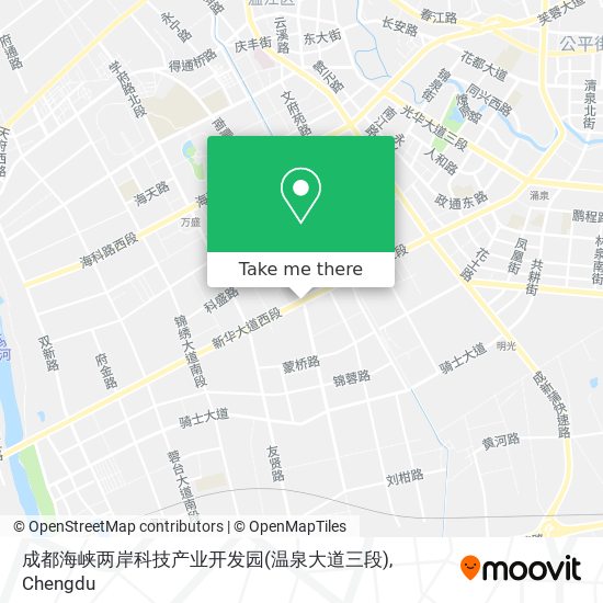 成都海峡两岸科技产业开发园(温泉大道三段) map