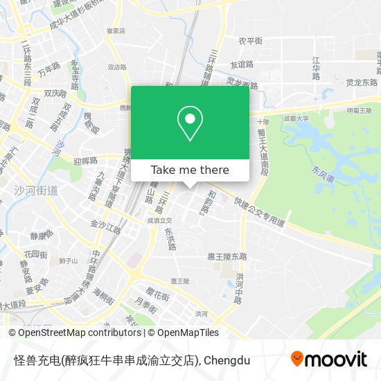 怪兽充电(醉疯狂牛串串成渝立交店) map