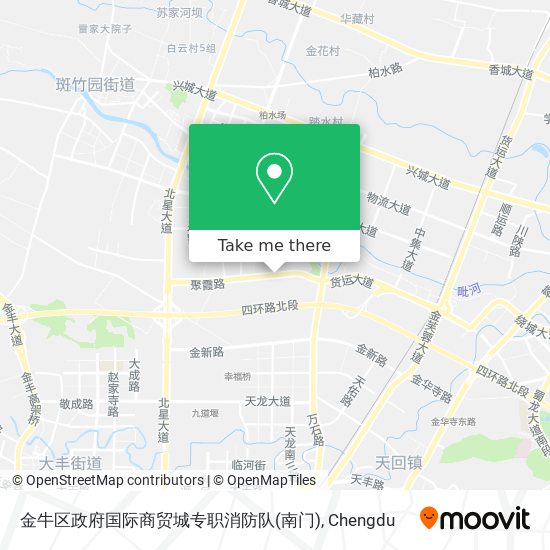 金牛区政府国际商贸城专职消防队(南门) map