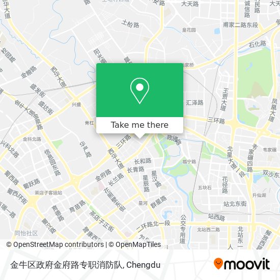 金牛区政府金府路专职消防队 map