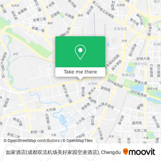如家酒店(成都双流机场美好家园空港酒店) map