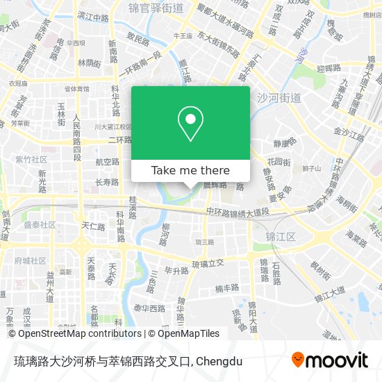 琉璃路大沙河桥与萃锦西路交叉口 map