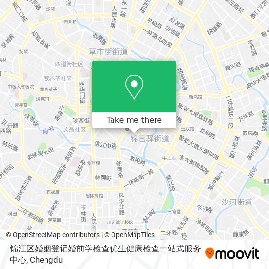 锦江区婚姻登记婚前学检查优生健康检查一站式服务中心 map