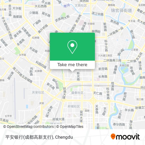 平安银行(成都高新支行) map