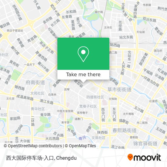 西大国际停车场-入口 map