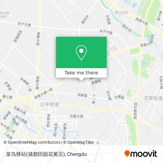 菜鸟驿站(成都田园花篱店) map