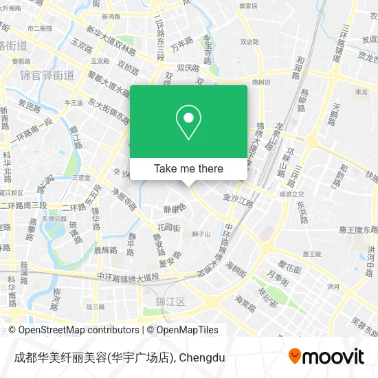 成都华美纤丽美容(华宇广场店) map