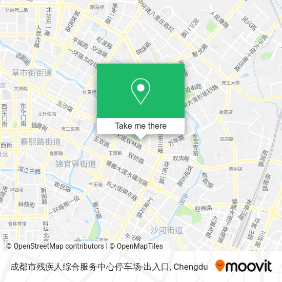 成都市残疾人综合服务中心停车场-出入口 map