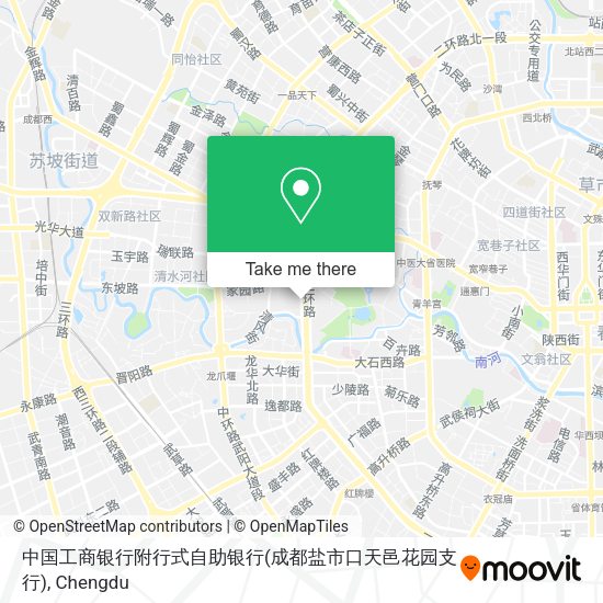 中国工商银行附行式自助银行(成都盐市口天邑花园支行) map