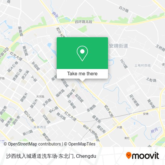 沙西线入城通道洗车场-东北门 map