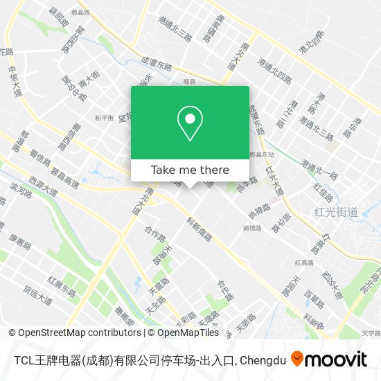 TCL王牌电器(成都)有限公司停车场-出入口 map