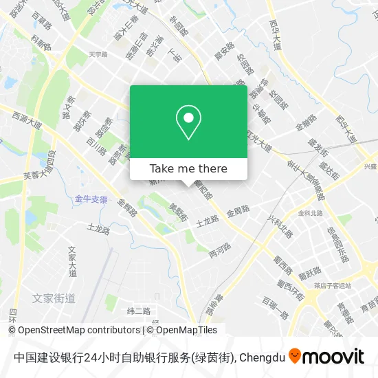 中国建设银行24小时自助银行服务(绿茵街) map