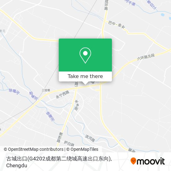 古城出口(G4202成都第二绕城高速出口东向) map