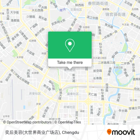 奕后美容(大世界商业广场店) map