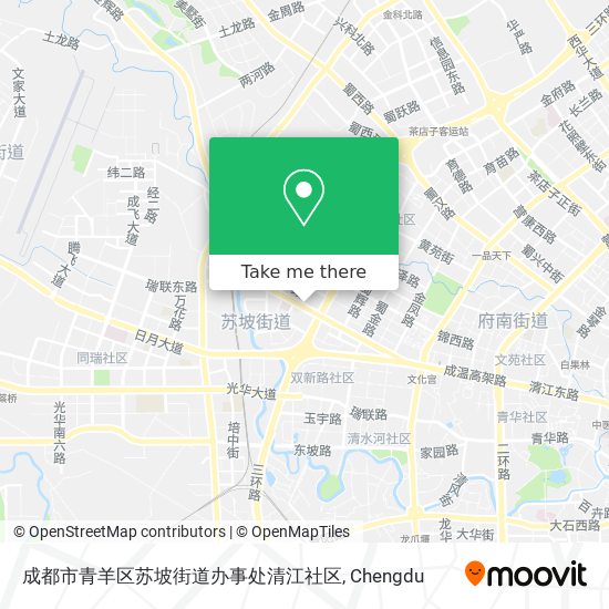 成都市青羊区苏坡街道办事处清江社区 map