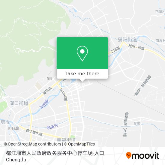 都江堰市人民政府政务服务中心停车场-入口 map