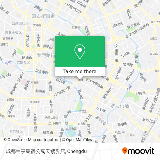 成都兰亭民宿公寓天紫界店 map