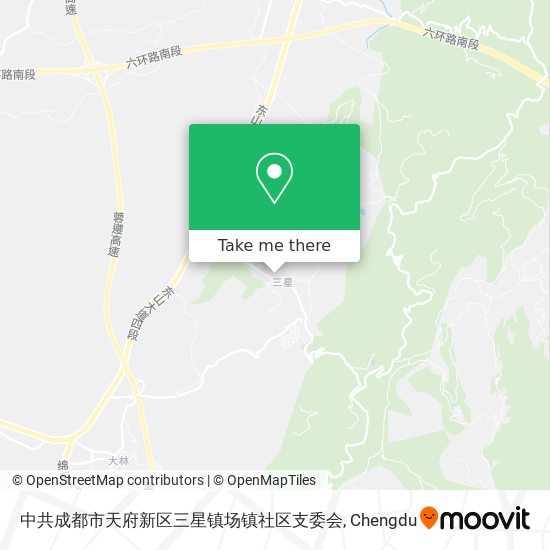 中共成都市天府新区三星镇场镇社区支委会 map