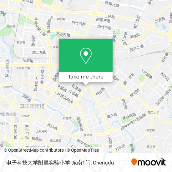 电子科技大学附属实验小学-东南1门 map