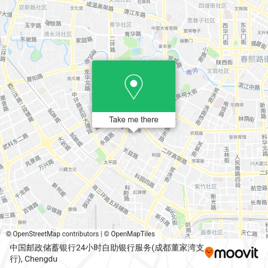 中国邮政储蓄银行24小时自助银行服务(成都董家湾支行) map