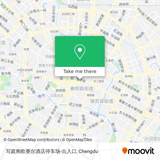 写庭阁欧赛尔酒店停车场-出入口 map