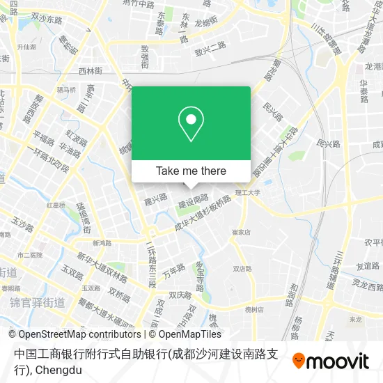 中国工商银行附行式自助银行(成都沙河建设南路支行) map