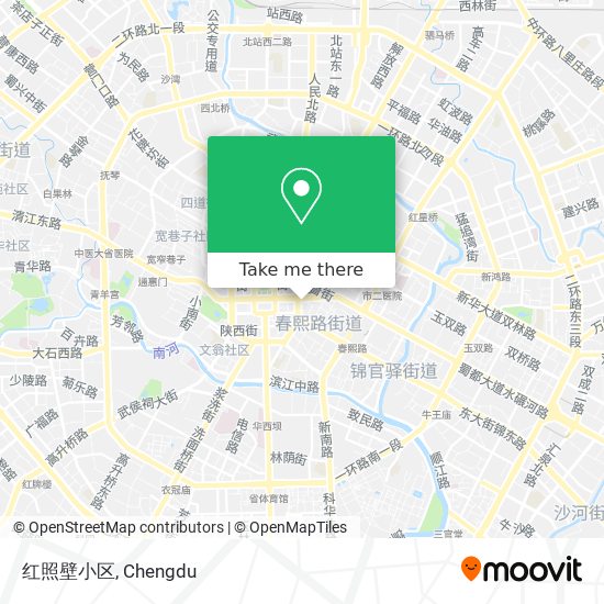 红照壁小区 map