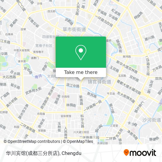 华川宾馆(成都三分所店) map
