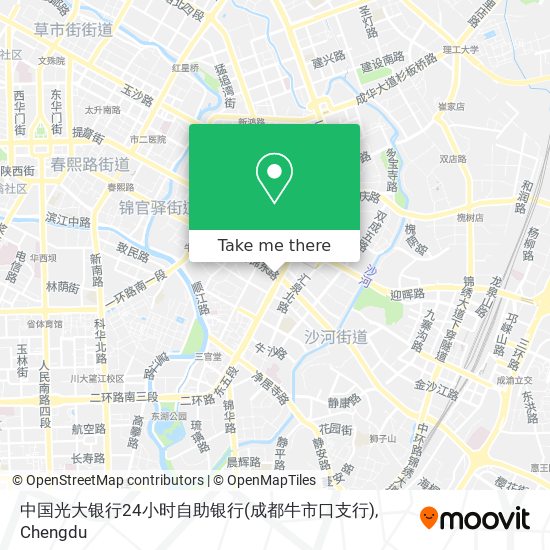 中国光大银行24小时自助银行(成都牛市口支行) map