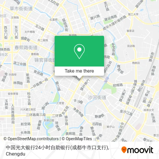 中国光大银行24小时自助银行(成都牛市口支行) map